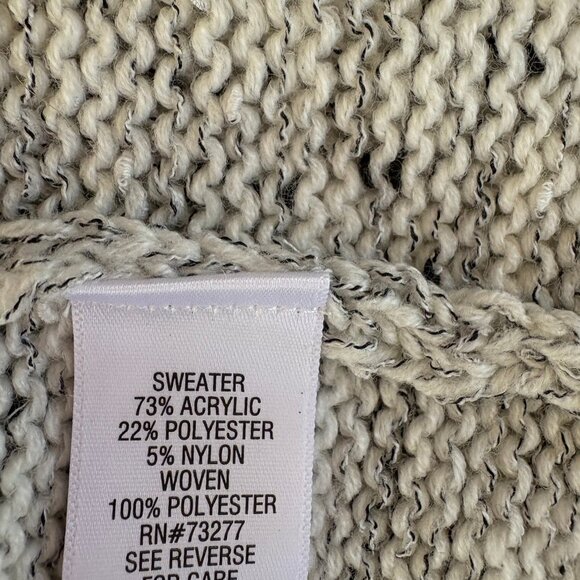 Croft & Barrow Gray Marled Sweater XXL Layered Look Chiffon Hem - Picture 6 of 8